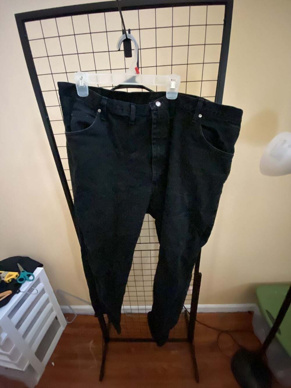 Wrangler Relaxed Fit Jeans Size 46x30 Black Denim